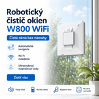 Robotický čistič okien W800 WiFi s automatickou navigáciou a ultrazvukovým rozprašovaním vody