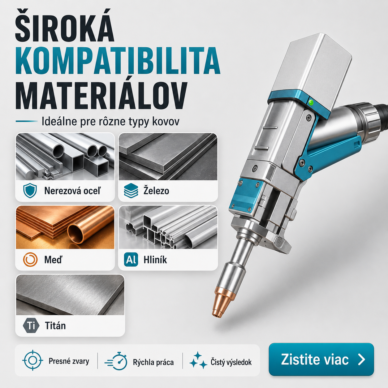 Prenosná laserová zváracia pištoľ 12000 W 4 v 1